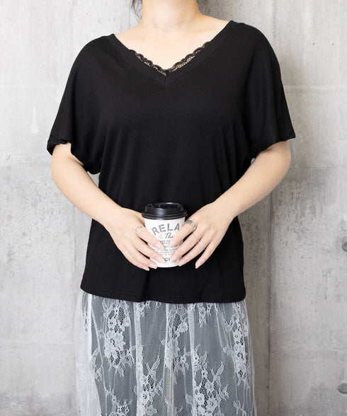 VネックTシャツ春夏 半袖トップス韓国風 レディース 半袖カットソー 着やせtシャツ大人可愛い おしゃれ夏服 カジュアルトップス フェミニントップス 無地 617SY-005